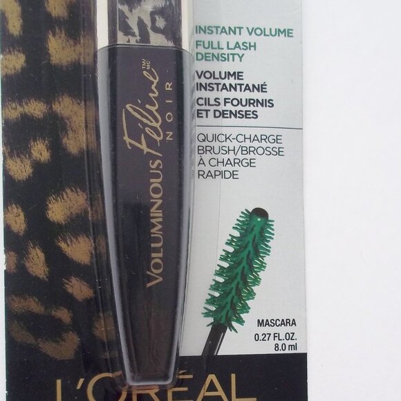 2 Loreal Voluminous Feline Noir Mascaras 633 Black - Picture 2 of 4